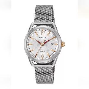 Citizen Women's FE 6081-51A Eco-drive Stainless Steel Silver Watch ⌚️
